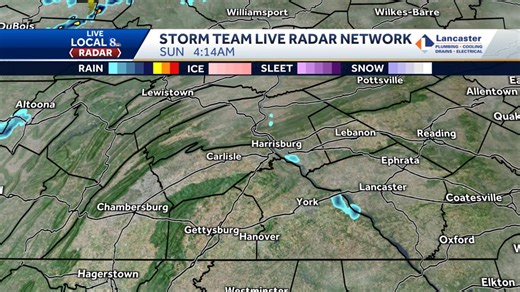 Live Local 8 picking up on a shower in western Lancaster. There is a chance for isolated showers this morning. #PAwx | WGAL News Channel 8 Susquehanna Valley, Pa.