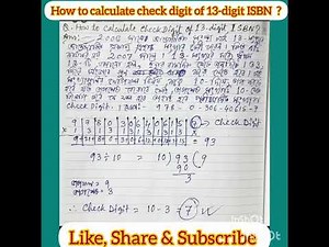 How to calculate check digit of 13 digit ISBN ?
