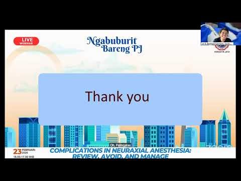 Webinar Complications in Neuroaxial Anesthesia: Review, Avoid, and Manage