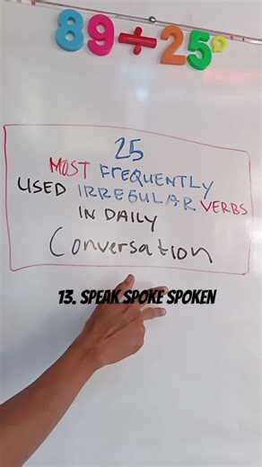 25 Most Frequently Used Irregular Verbs In Daily Life #english #vocabulary