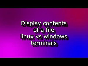 Linux Terminal Commands versus Windows Terminal Commands