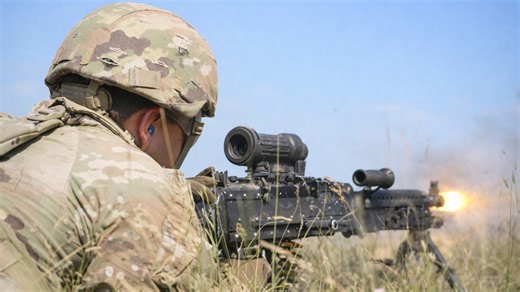 Cavalry soldiers execute live-fire drills in Romania
