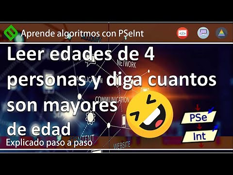 🔷 ALGORITMO que permita LEER EDADES de 4 personas en PSeInt y diga CUANTOS SON MAYORES DE EDAD 💡