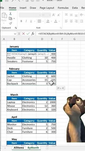 How to use VSTACK formula in Excel #excel #edexcel #excelshorts #excelformula #exceltips #viral