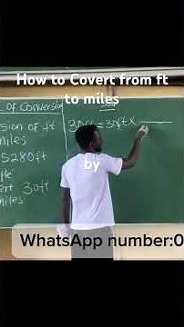 Unit of conversion: How to convert from feet to miles #calculationgroups #physics #conversion