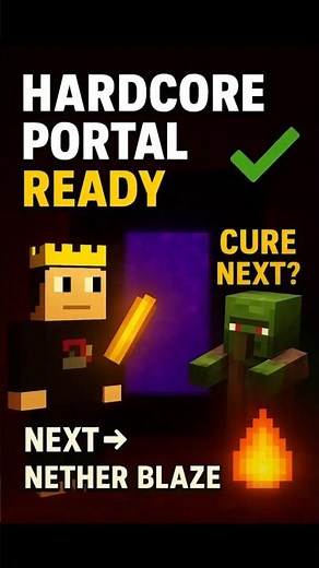 "Hardcore Villager in Danger!🔥 Nether Blaze Hunt Begins!"