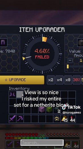 Minecraft risked entire netherite set for block — epic view explained