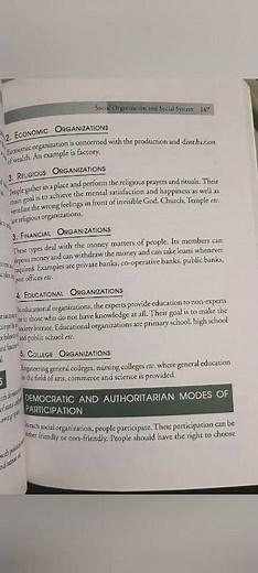 introduction, definition, types ,elements of social organisation and systems ll sociology ch -10