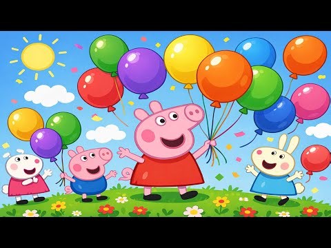 Peppa’s Colorful Balloon Moment 🎈✨| Bright Colors Everywhere | Peppa Pig Funny Animation