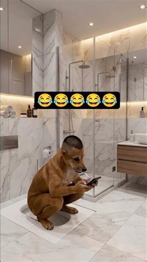 Jab Dog Bhi Phone Scroll Karte Karte Bathroom Chala Jaye 😂📱