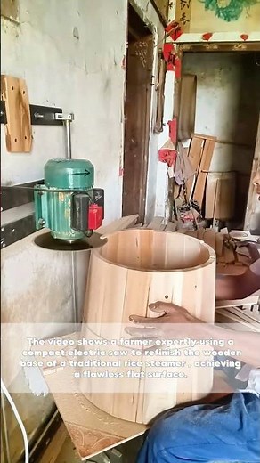 Rice Steamer Revival: Watch This Electric Saw Trick Restore Ancient Cookware to Perfection!