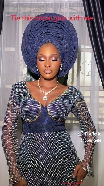 Bridal Gele Tutorial: Master the V Base Style