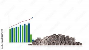 Bar graphs and line graphs and piles of coins.