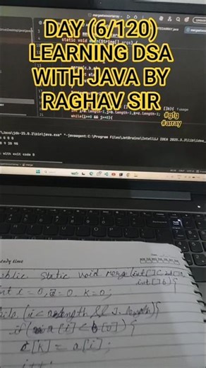 DAY 6 learning DSA WITH JAVA BY RAGHAV SIR THROUGH GREEKSFORGREEKS #dsa #day6 #java #gfg #raghav