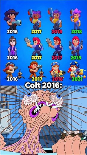 How Colt Changed Over the Years in Brawl Stars! #shorts #brawlstars #brawl #bs #supercell