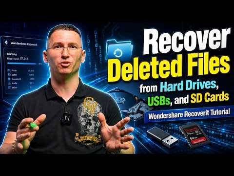 Recover Deleted Files from Hard Drives, USBs, and SD Cards (Wondershare Recoverit Tutorial)