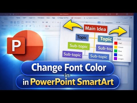 How to Change Font Color in PowerPoint SmartArt | SmartArt Text Color Tutorial