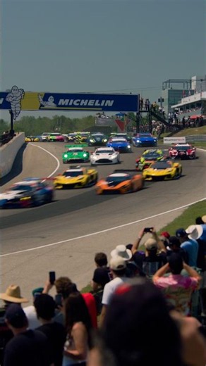 Our GT3 grid of GTD and GTD PRO class cars coming to the start of a fan packed Chevrolet Grand Prix