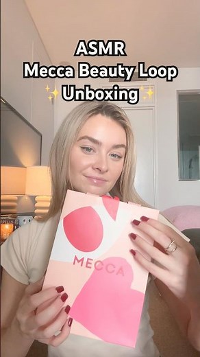 ASMR Mecca Beauty Loop Unboxing✨ #asmr #tapping #beauty #mecca #shorts
