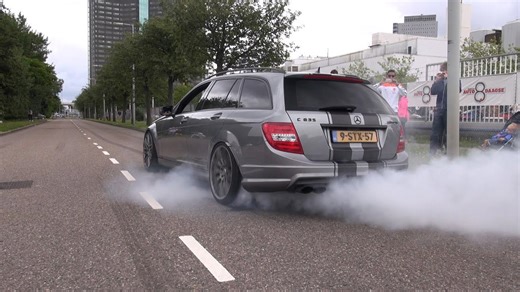 770HP Weistec Supercharged Mercedes C63 AMG Estate – Insane Burnout! 🔥💨