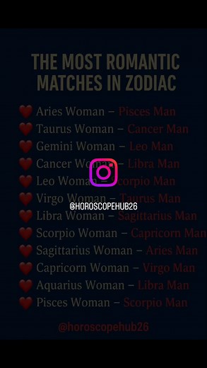 The most Romantic matches of zodiac #most #Romantic #forever #lovestory #matchalover #zodiacsigns #facebookreelsviral | astroinsights26