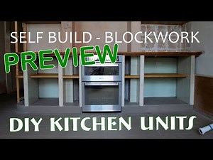 DIY Self Build Kitchen - Concrete Blocks - Units Cupboards Cabinets