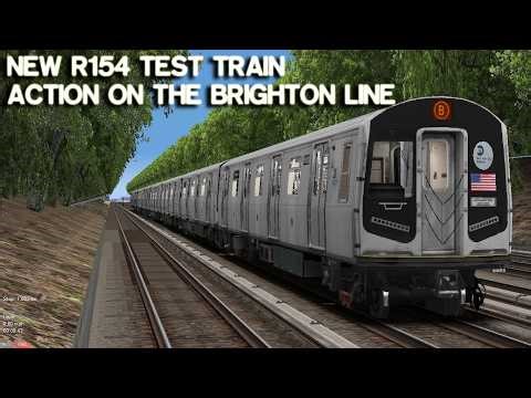 OpenBVE NYCT: R154 Brake, Propulsion, and Signage Tests on the Brighton Line