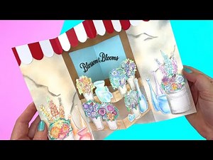 MaGiCaL Paper Craft ➡️ DIY PoP-UP FLoWeR SHoP 🌸 NO DIES Needed