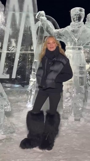 #moncler brought a star-studded lineup of guests including #annehathaway and #KateMoss to St. Moritz for a snowy runway showing of the brand’s technical outerwear line. . | Style Revolver