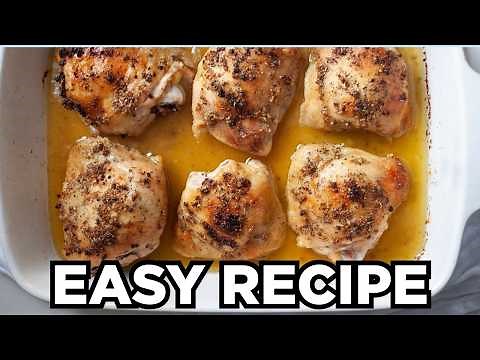 Easy Baked Chicken Thighs Recipe |What Temperature & How to Cook Them