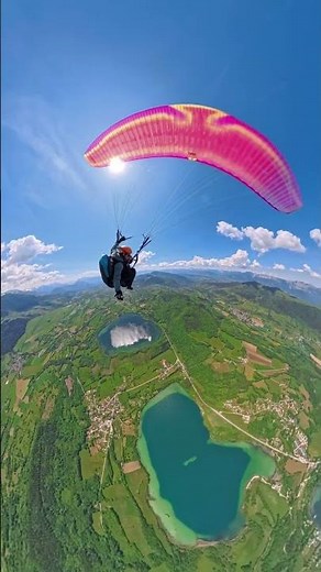 Survol des lacs de la Matheysine en parapente ❤️ #paragliding #mountains #travel #flying #adventure
