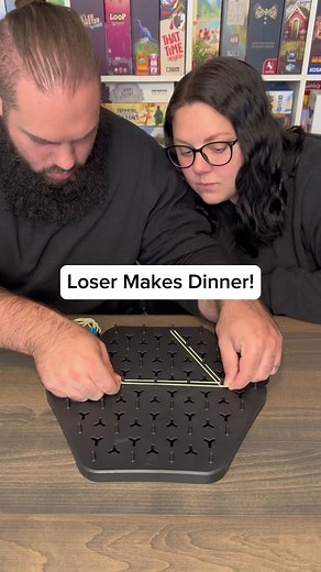 A Two Player Strategy Game With Rubber Bands? Check This Game Out! #boardgames #gamenight #couple #fun