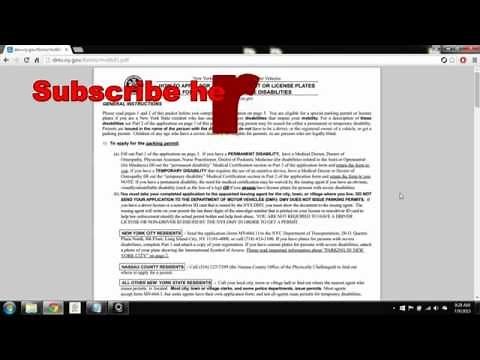 How to Apply for Disabled Placard in New York