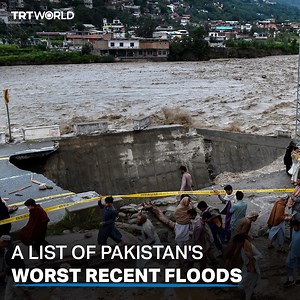 80K views · 4.5K reactions | Catastrophic floods continue to cause widespread destruction in Pakistan. But this is not the first time massive floods have hit the country. Here is a list of Pakistan’s worst floods in recent history. | TRT World | Facebook