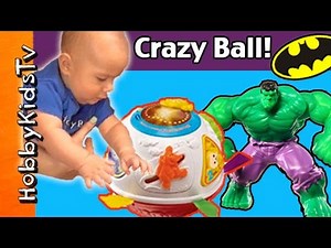 VTech Fun Ball Knocks Down HULK+ Batman By HobbyKidsTV
