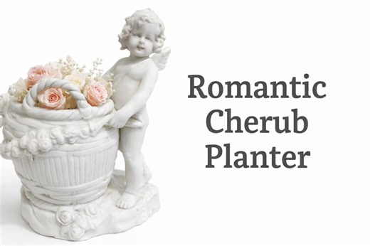 Vintage Cherub Planter, Romantic Angel Putti Basket, French Style Shabby Chic Decor, White Matte Statue, Boudoir Decor - Etsy