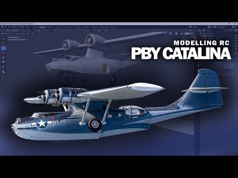 Modelling PBY Catalina for RC model build in Blender (Timelapse)