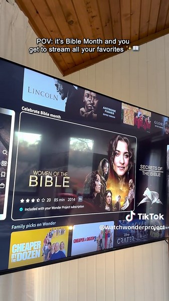 Celebrate Bible Month on Wonder Project 📖💫 Watch The Bible, The Ten Commandments, House of David, and so many more stories you love!! Join Wonder with an annual subscription and get unlimited access to courageous stories that bring hope to your home 🤍 #biblemonth #wonderproject #watchonwonder #biblestories #faithshows