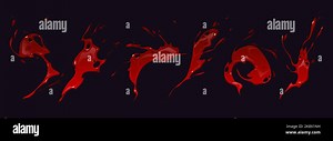 Blood splash animation, cartoon sprite sheet of red liquid swirls dynamic motion. Sequence frame for game, bloody or paint explosion, burst, boom fx effect, storyboard, Vector illustration , set Stock Vector Image & Art - Alamy