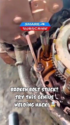 Smart Mechanic Trick: How to Extract a Broken Bolt! 🔧💥 #MechanicHacks #Shorts