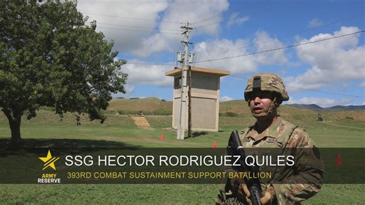 Staff Sgt. Rodriguez conducts M4 weapons qualification at Camp Santiago