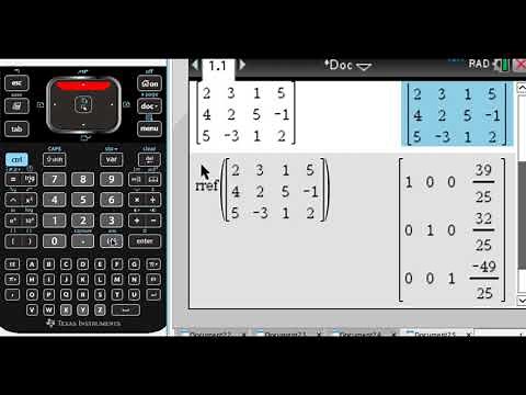 Put a Matrix in Reduced Row-Echelon Form on the TI-Nspire