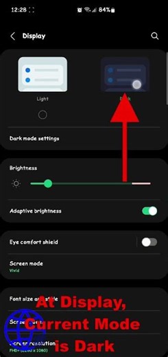 How to Change Screen Mode in Android Phone to From Dark to Light?