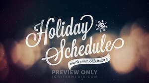 Snowflake - Holiday Schedule - Title Graphics