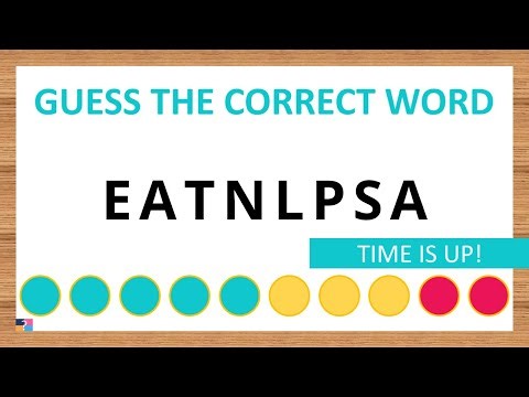 Guess the Correct Word! Unscramble in Record Time! 8 Letters | Agent Quiz
