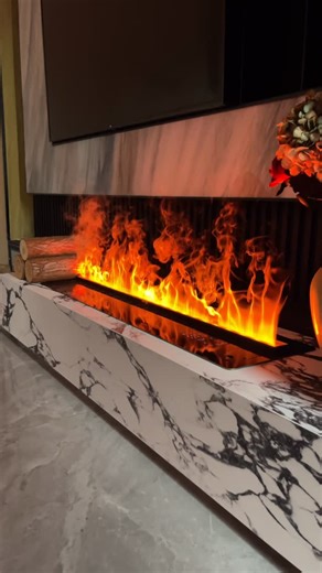 Lamy on Instagram: "🌿 Modern technology meets timeless warmth — firelight that’s safe and stunning. #fireplace #electricfireplace"