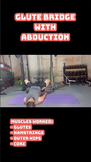 Glute Bridge with Abduction 🍑 Build Stronger Glutes & Hips! #shorts #gluteworkout