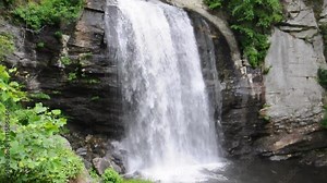 Looking Glass Falls, a major tourist attraction waterfall near Asheville, North Carolina