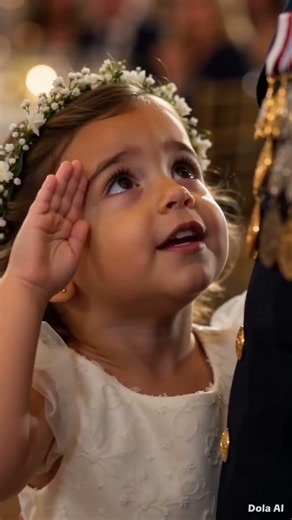 Shiny Gold Treasure": The Flower Girl's Salute That Brought Her Hero Dad to Tears