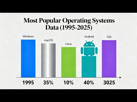 Most Popular Operating Systems Data from 1995 to 2025